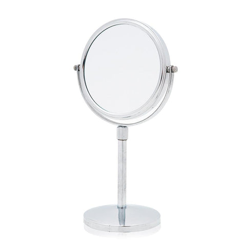 Silver Small Tabletop Makeup Mirror