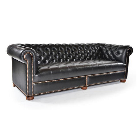 Studded Chesterfield Sofa Black