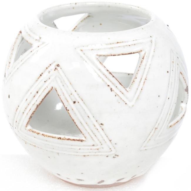White Ceramic Vase Round (A+D)