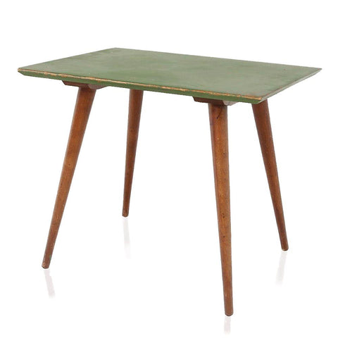 Green & Wood Rustic Top Side Table