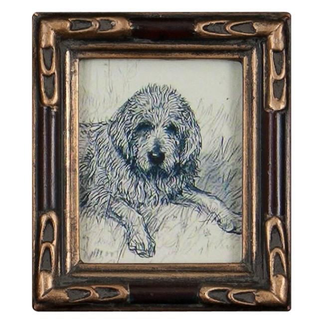 0189 (A+D) Dog Extra Small Gold Frame
