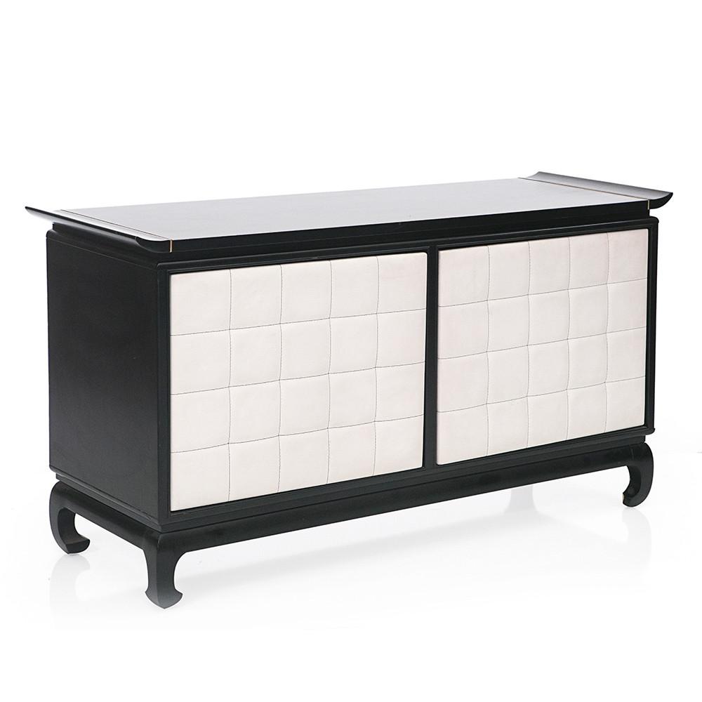 Black and White Asian Inspired Credenza