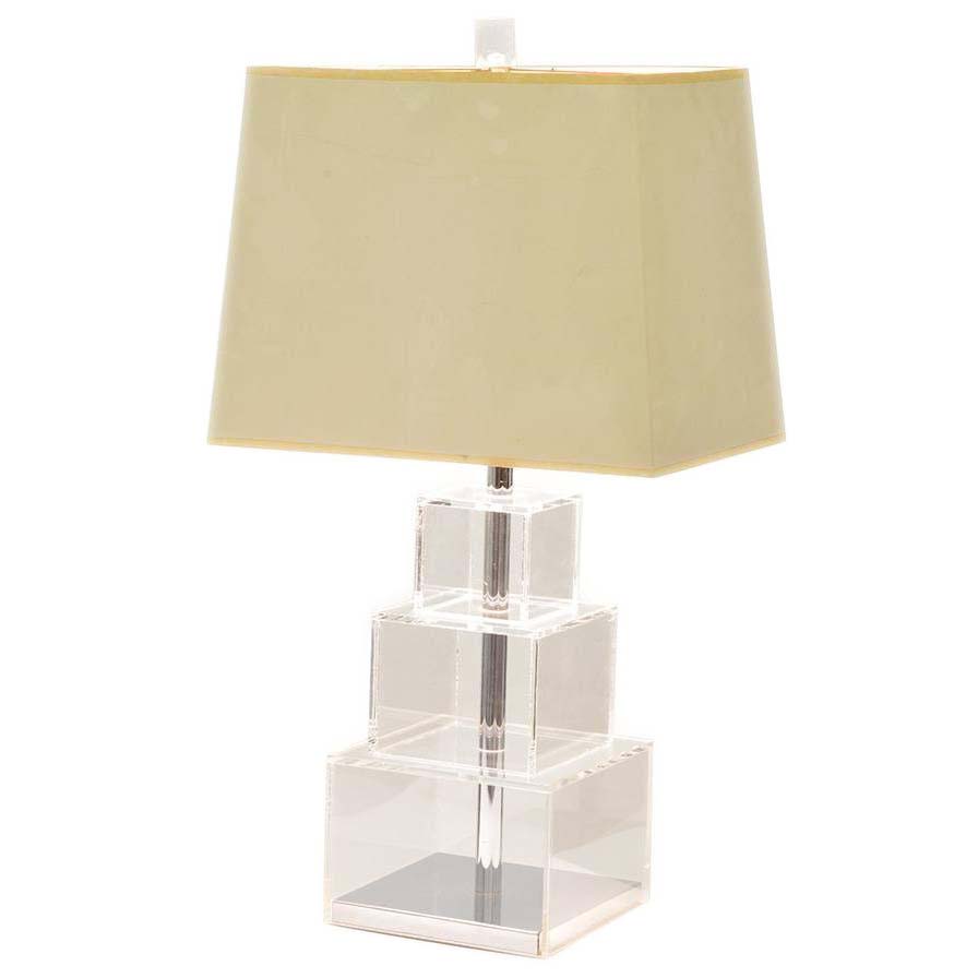 Clear Cube Table Lamp