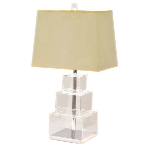 Clear Cube Table Lamp