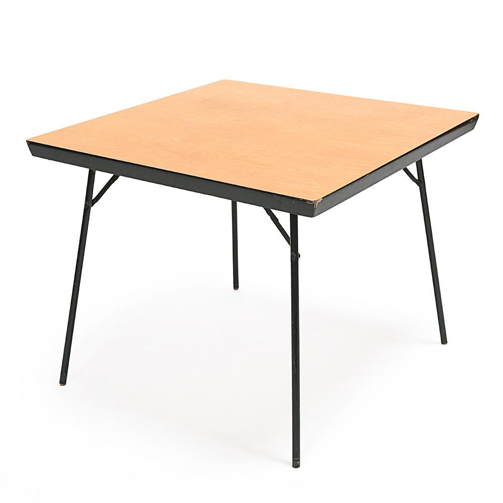 Tan Folding Card Table and Chairs