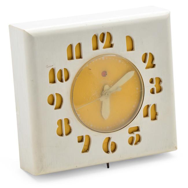 White Gold Square Wall Clock