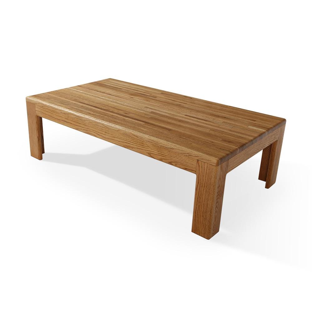 Solid Wood Rectangle Block Coffee Table