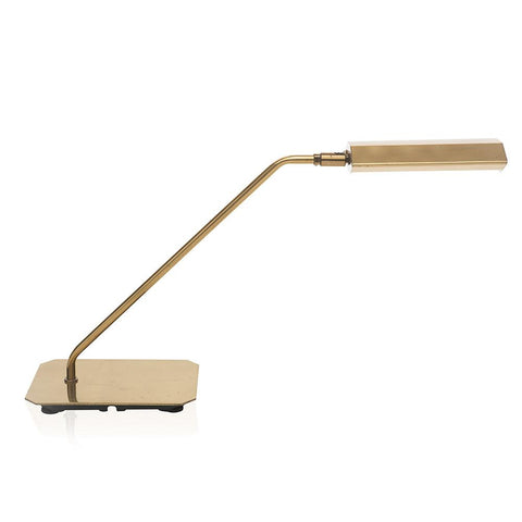 Brass Angled Arm Desk Lamp