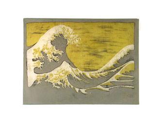 Green Hokusai Wave