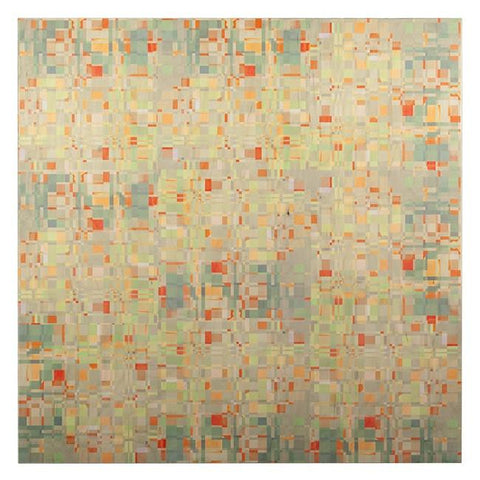 0345 (A+D) Green Orange Abstract (36" x 36")