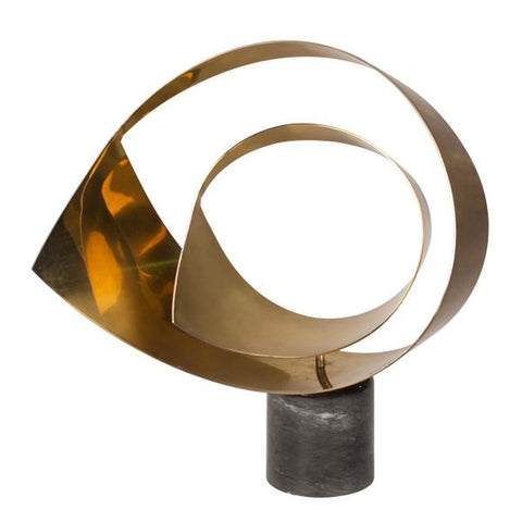 Brass Double Loop Kinetic Sculpture