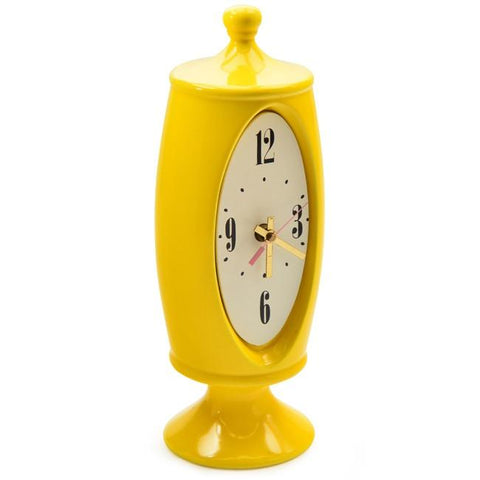 Yellow Upright Table Clock