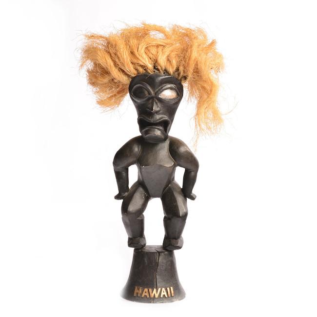 Black Charcoal Tiki Statue