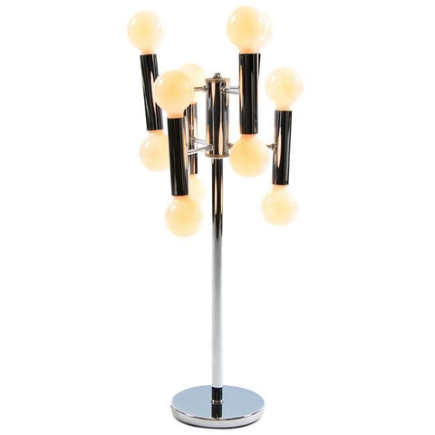 Chrome Multi Bulb Table Lamp