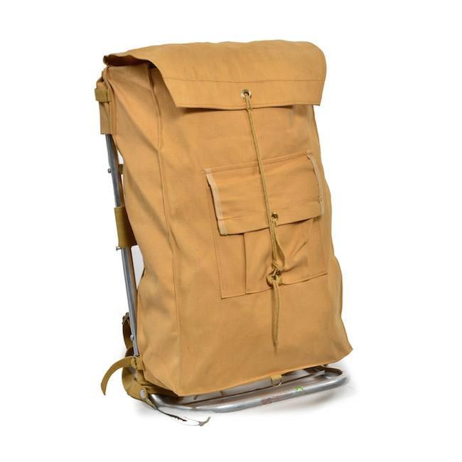 Vintage Tan Canvas Camping Backpack