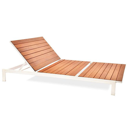 Modernica White and Teak Double Lounger
