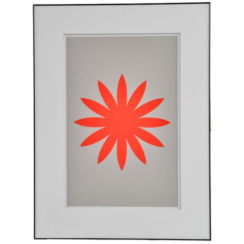 0753 (A+D) Red Gray Flower (18" x 24")