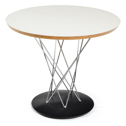 White & Black Wood Cyclone Side Table