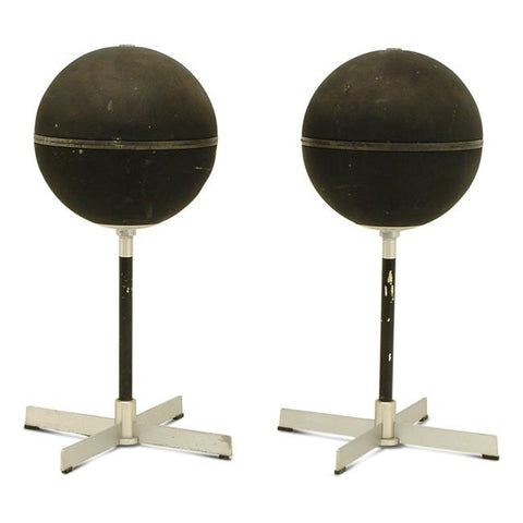 Ball Speakers - Black on Stand - Set of 2