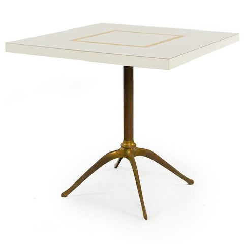 Square White & Gold Italian Dining Table