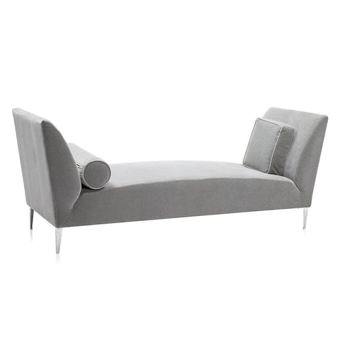 Grey Velvet Chaise Sofa