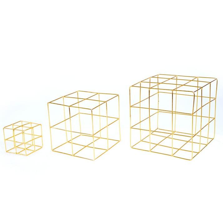 Gold Wire Squares Set