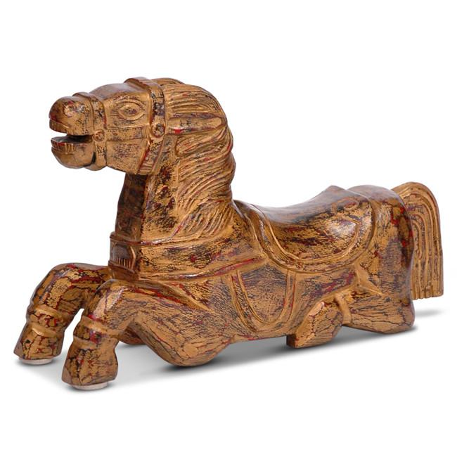 Copper Sitting Horse Statue