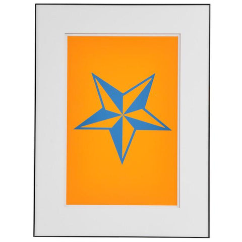 0754 (A+D) Blue Star Orange (18" x 24")