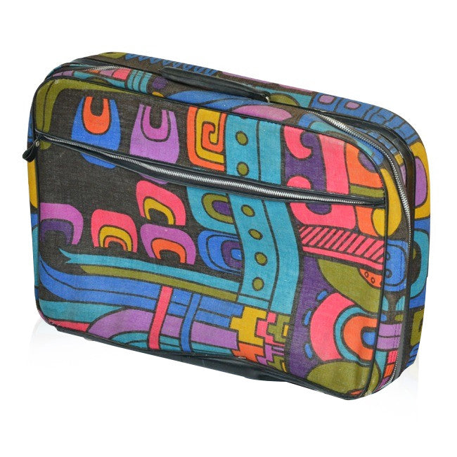 Black and Colored Pattern Suitcase