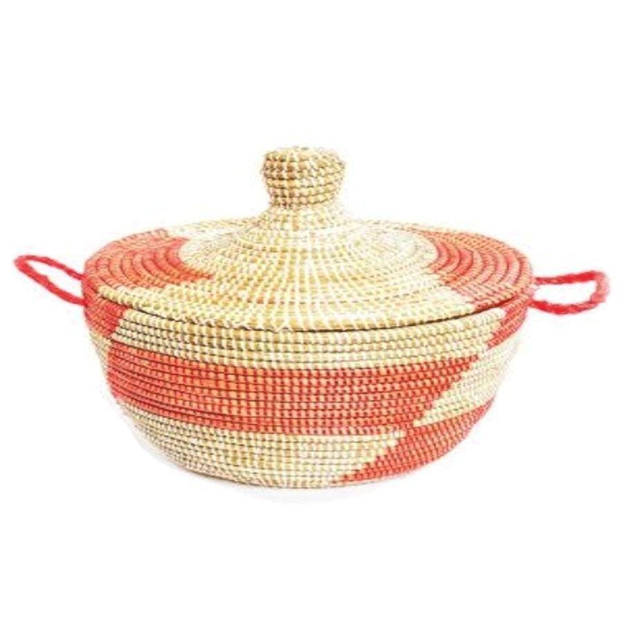 Tan Red Woven Basket (A+D)