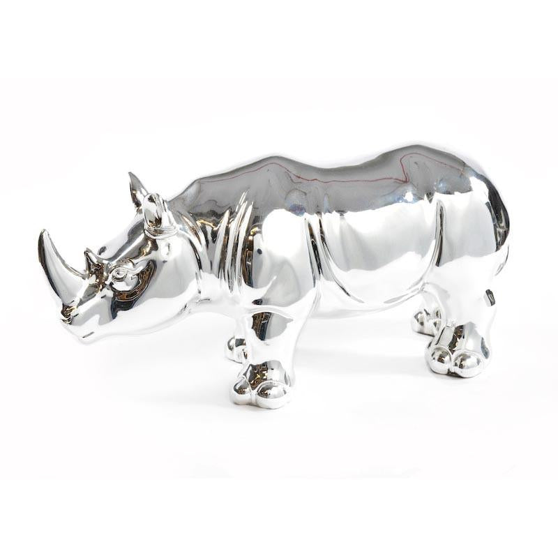Silver Chrome Rhinoceros