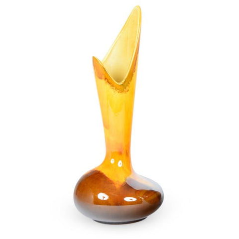 Brown Yellow Ceramic Vase (A+D)
