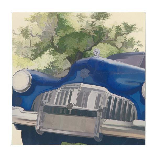 0293 (A+D) Blue Buick Tree (12" x 12")