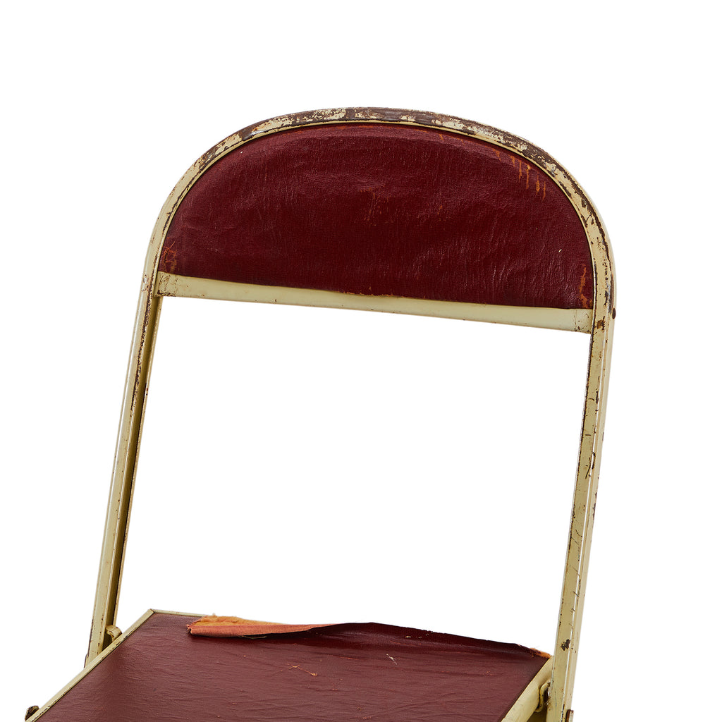 Rustic Red Orange Folding Chair