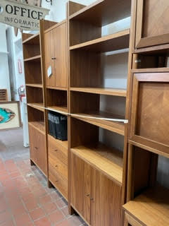 Three Piece Wooden Shelving Unit